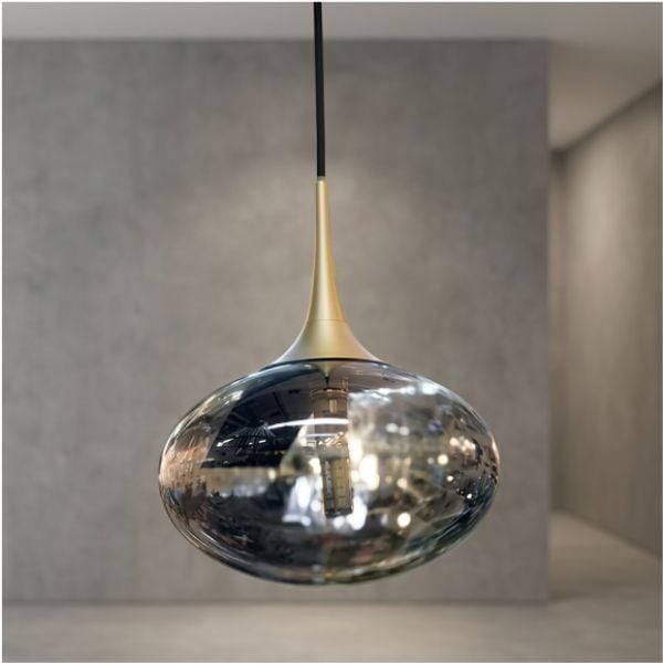 【1台在庫有！】【MARETTI】オランダ・ペンダントライト「PARADISO S」1灯 SMOKED GLASS（W150×H200mm）