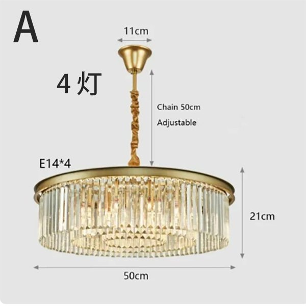 クリスタルシシーリングライトライト ゴールド・ブラック・シルバー （φ500～φ1200mm）