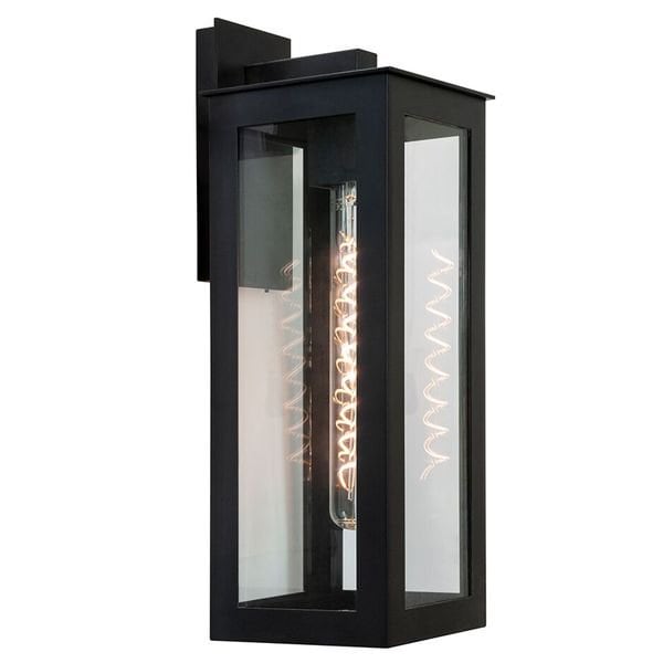 【MARETTI】オランダ・屋外用 ウォールライト「LUCCA」1灯  BLACK（W160×D160×H468mm）