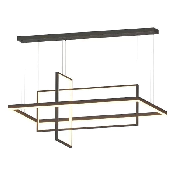 デザイン照明スクエア型 ペンダントライト ブラック／ホワイト（W900／W1100mm）