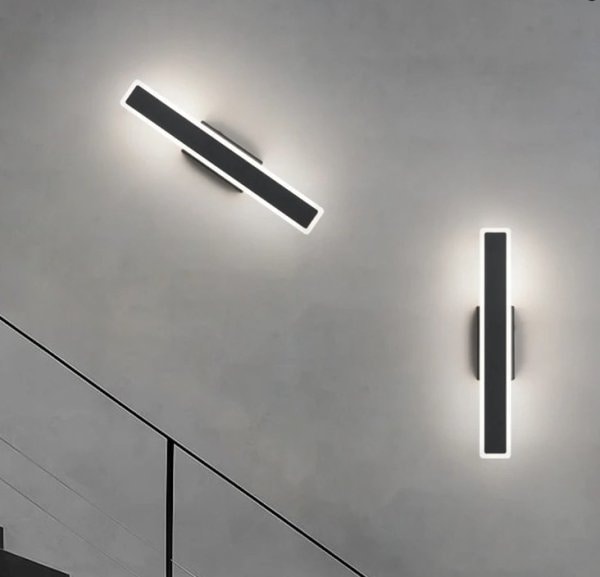 【法人様・店舗様限定】インテリア照明 LEDウォールブラケット ブラック／ゴールド （H310×W40mm）***