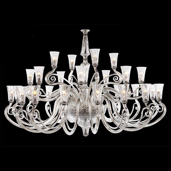 【イリスクリスタル】【ALEXANDRIA】スペイン・クリスタルシャンデリア クリア 28灯 (W730×H1050mm)