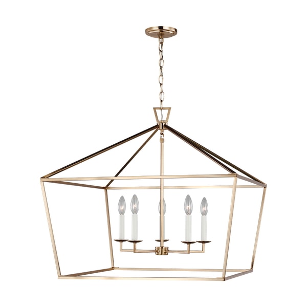 【GENERATION LIGHTING】アメリカ・Sea Gull Collectionペンダントライト「Dianna」5灯 ブラス (W712×D712×H635mm)