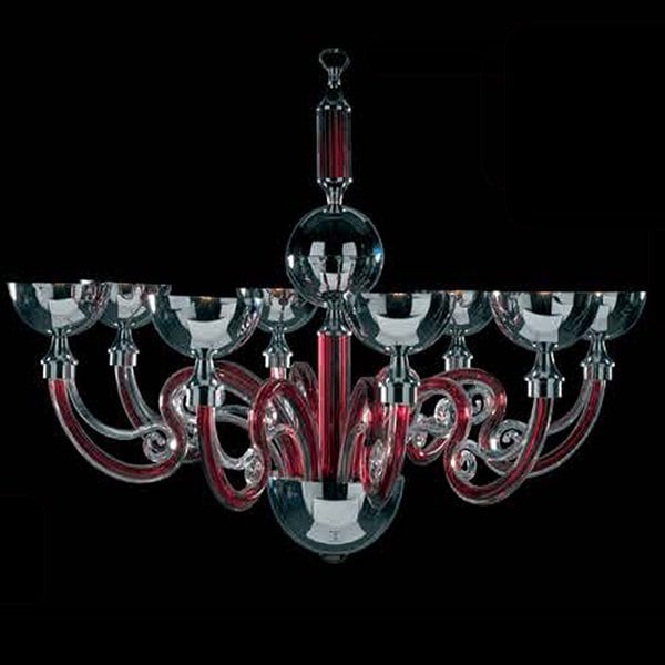 【イリスクリスタル】【ARIADNA】スペイン・クリスタルシャンデリア・レッド 6～30灯(W650～125mm)