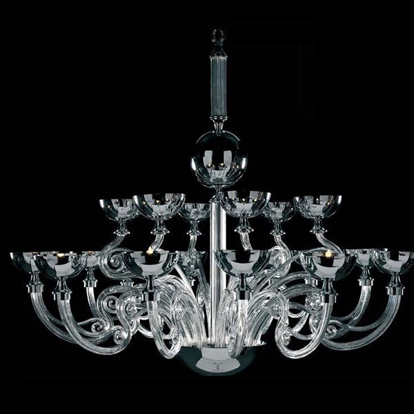 【イリスクリスタル】【ARIADNA】スペイン・クリスタルシャンデリア 全3色 6～30灯(W550～750mm)