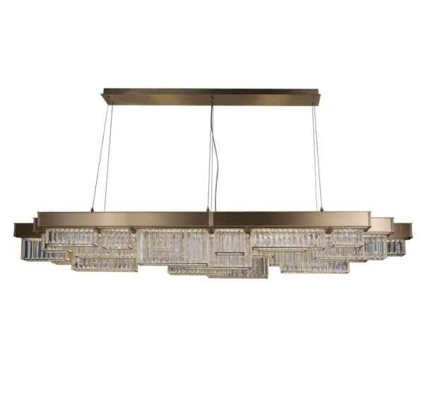 【Patriziagarganti】インテリア照明 イタリア「GISELE EX08」サテンブラス (W1960×H450×D300mm)