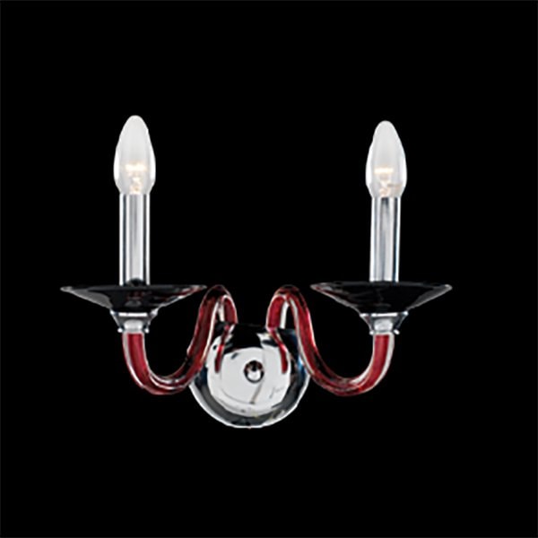 【イリスクリスタル】【BIANCA】スペイン・クリスタルウォールシャンデリア 全3色 1灯～3灯(W120～400mm)