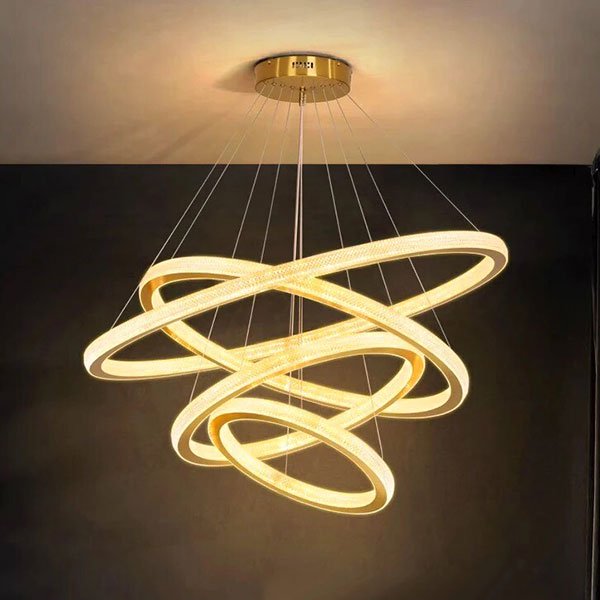 インテリア照明 デザイン照明 フープ型  ゴールド 1～4連（Φ400～Φ1000mm）