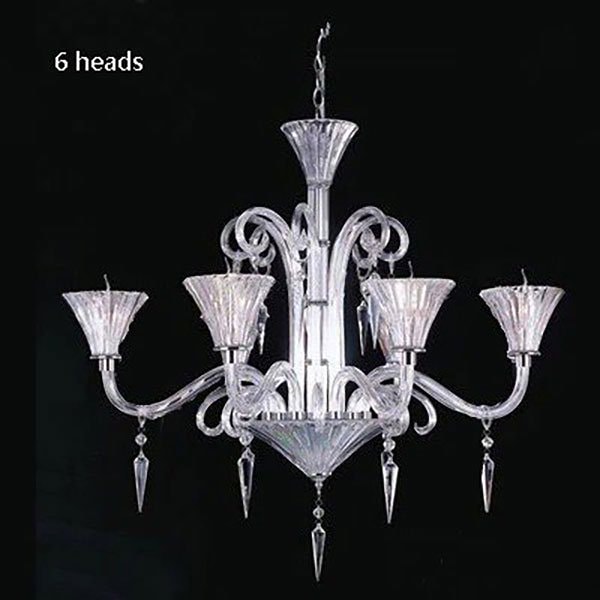 【fei】インテリア照明 クリスタルシャンデリア　6灯（W650mm）