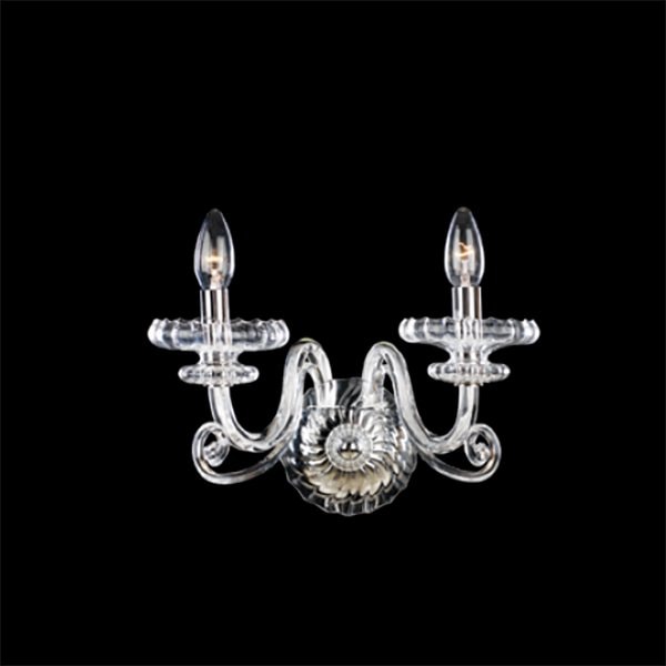 【イリスクリスタル】【FLORIDA】スペイン・クリスタルウォールシャンデリア 全4色 2灯(W300×H210mm)