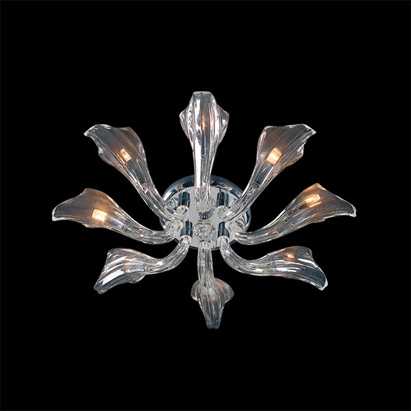 【イリスクリスタル】【ZURICH】スペイン・シャンデリア クリア 3灯～8灯(W520mm~H150mm)