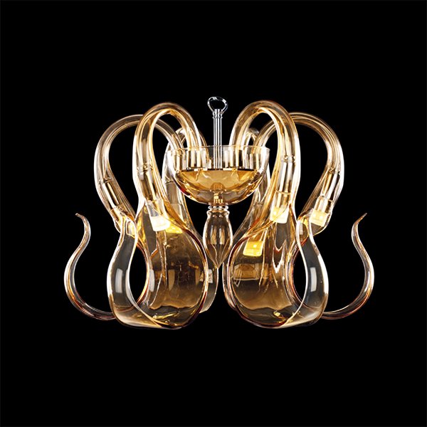 【イリスクリスタル】【BENFICA】スペイン・シャンデリア 全4色 3灯～6灯(W320mm～470mm)