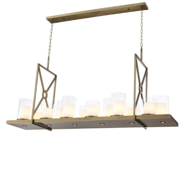 【EICHHOLTZ】デザイン照明「SUMMIT」12灯  ブラッシュドブラス（W1600×D390×H750mm)※同メーカー合計42万円以上で発注可