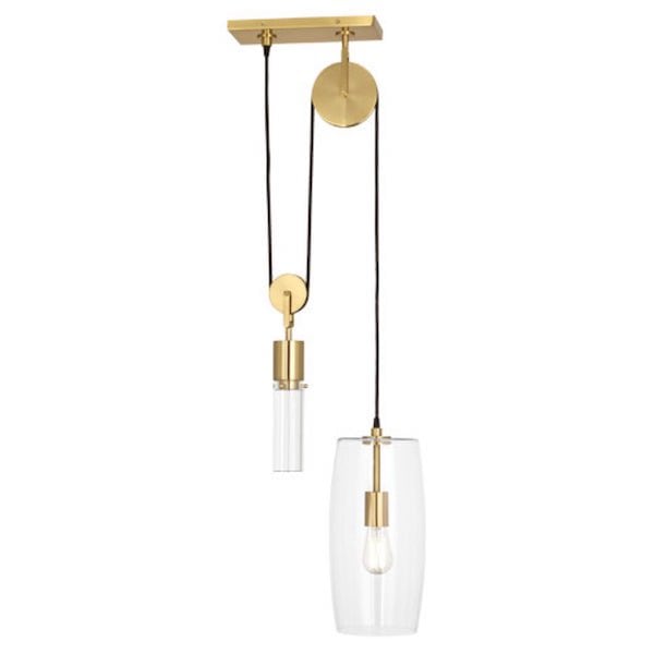 【ROBERT ABBEY】アメリカ・ペンダントライト「Gravity Pendant」1灯ゴールド（W362×H381mm）