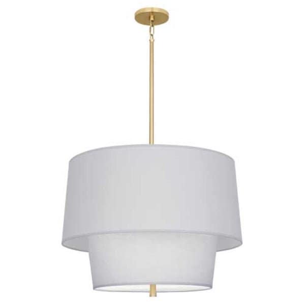 【ROBERT ABBEY】アメリカ・ペンダントライト「Decker Modern Brass Pendant」3灯グレー（W610×H461mm）