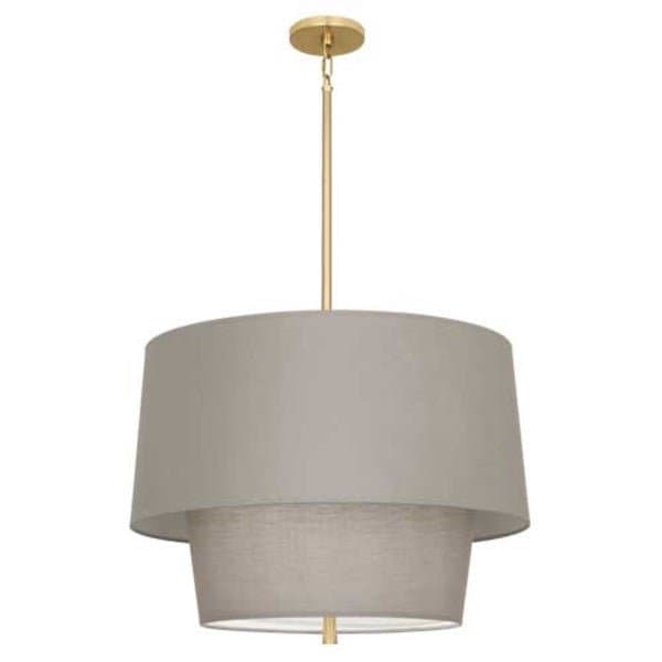 【ROBERT ABBEY】アメリカ・ペンダントライト「Decker Modern Brass Pendant」3灯グレー（W610×H461mm）