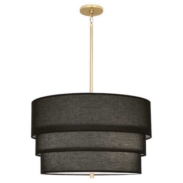 【ROBERT ABBEY】アメリカ・ペンダントライト「Decker Modern Brass Pendant」3灯ブラック（W610×H381mm）