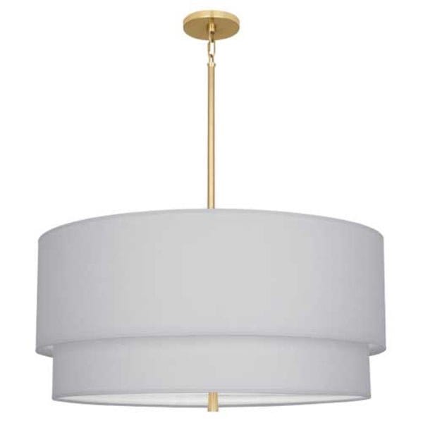 【ROBERT ABBEY】アメリカ・ペンダントライト「Decker Modern Brass Pendant」3灯グレー（W762×H375mm）