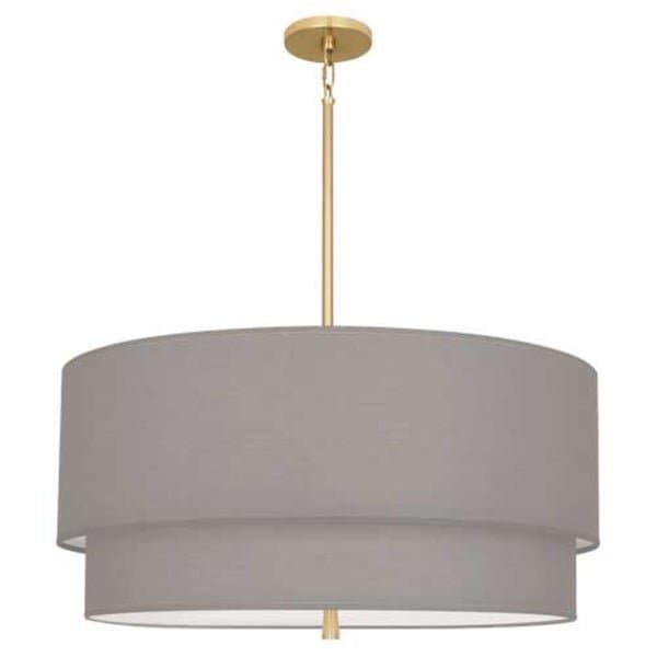 【ROBERT ABBEY】アメリカ・ペンダントライト「Decker Modern Brass Pendant」3灯グレー（W762×H375mm）