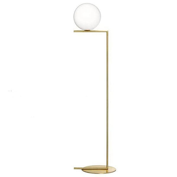 ガラスボールフロアランプ ピンクゴールド　ミッドセンチュリー　154cm GlassBowl Floor Lamp / ガラスボールフロアランプ