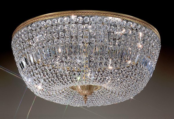 【CLT】アメリカ・シーリングシャンデリア『Crystal Baskets』12灯 ブロンズ(W910×H380mm)*