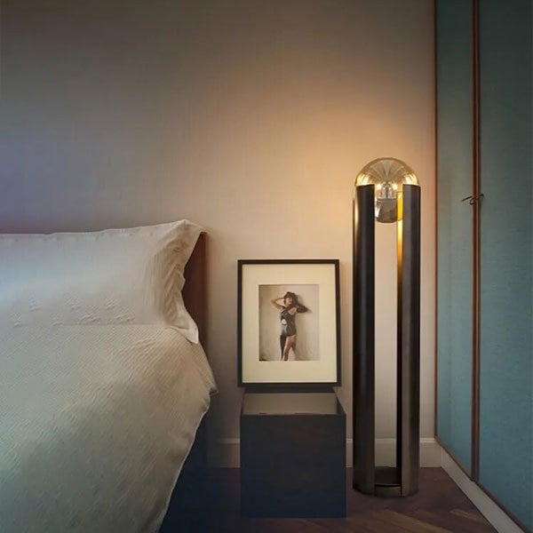 インテリア照明 フロアライト アンバー／クリア  (W250×H1430mm)