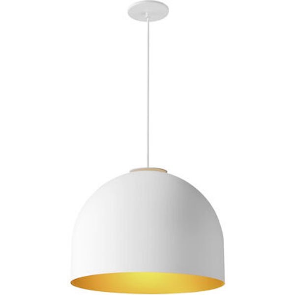 【ET2】アメリカ・ペンダントシーリングライト「Foster」 1灯 ホワイト（W401×D401×H299mm）