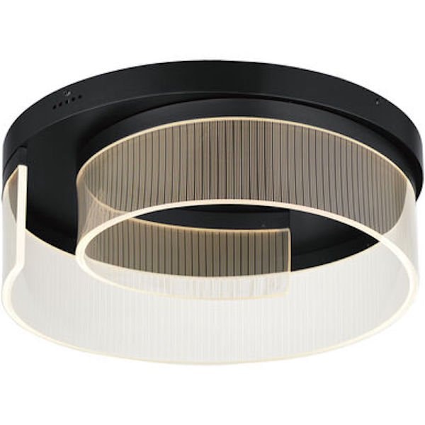 【ET2】アメリカ・LEDシーリングライト「Sonata」ブラック（W502×D502×H178mm）