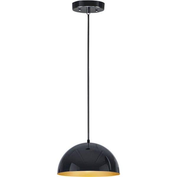 【ET2】アメリカ・シェードペンダントライト「HEMISPHERE」ブラック-ゴールド（W356×D356×H204mm）