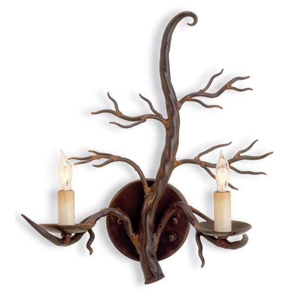 【CURREY】アメリカ・デザインアイアンブラケット 2灯(W330×D178×H355mm)