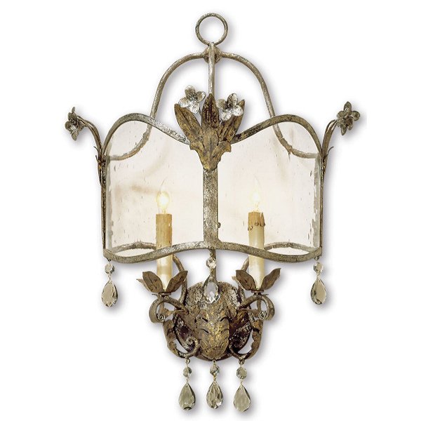 【CURREY】アメリカ・デザインアイアンブラケット 2灯(W406×D230×H558mm)