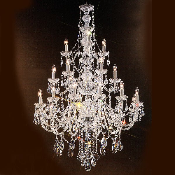 【在庫有！クロームのみ】【LA LUCE】クリスタルシャンデリア 24灯(φ1200　H1600mm)