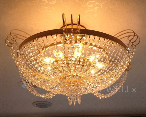 【Preciosa】最高級クリスタルシーリングシャンデリア 9灯(W700mm)