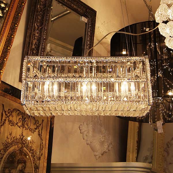 【ALABASTER】クリスタルシャンデリア 3灯(W400×H200mm)