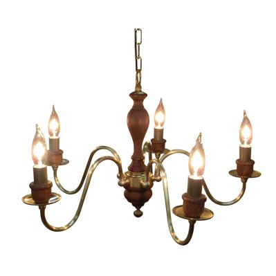 <b>【LAMPS】</b>アイアンシャンデリア 5灯(W625×H360mm)