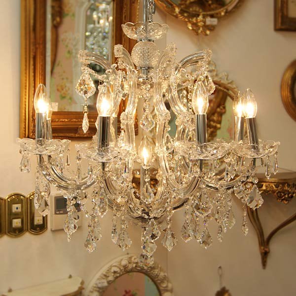 LA LUCE】クリスタルシャンデリア 9灯 クローム(W800×H600mm) | EL JEWEL 