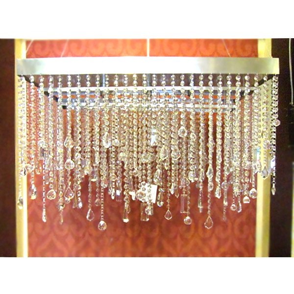 <B>【ALABASTER】</B>デザインクリスタルシャンデリア 3灯 クローム(W900×H600mm)