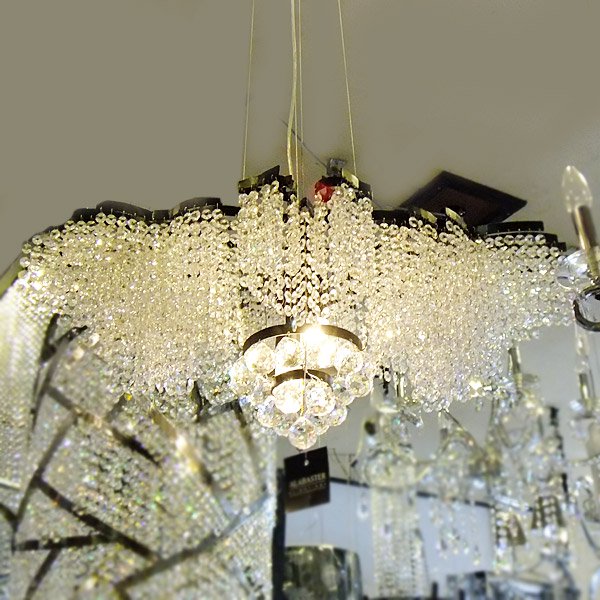 【ALABASTER】クリスタルシャンデリア 7灯(W700×D400×H400mm)