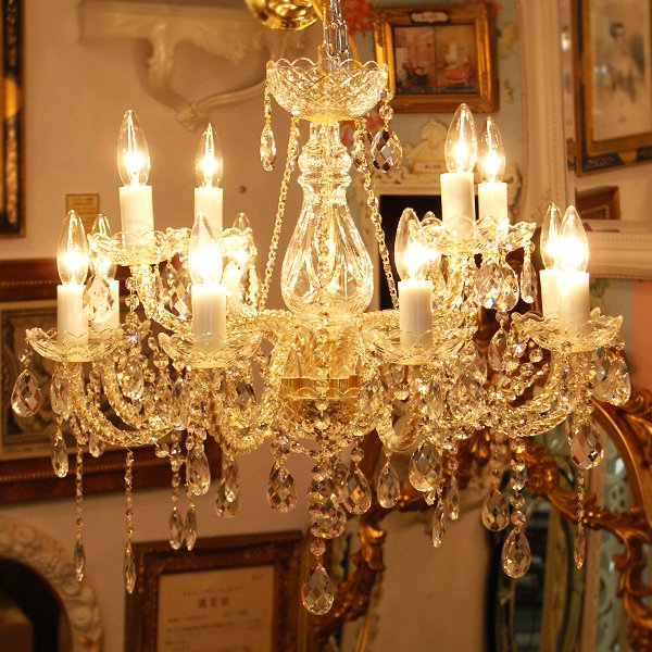 JOSEF WRANOVSKY】チェコクリスタルシャンデリア 12灯(W700×H600mm