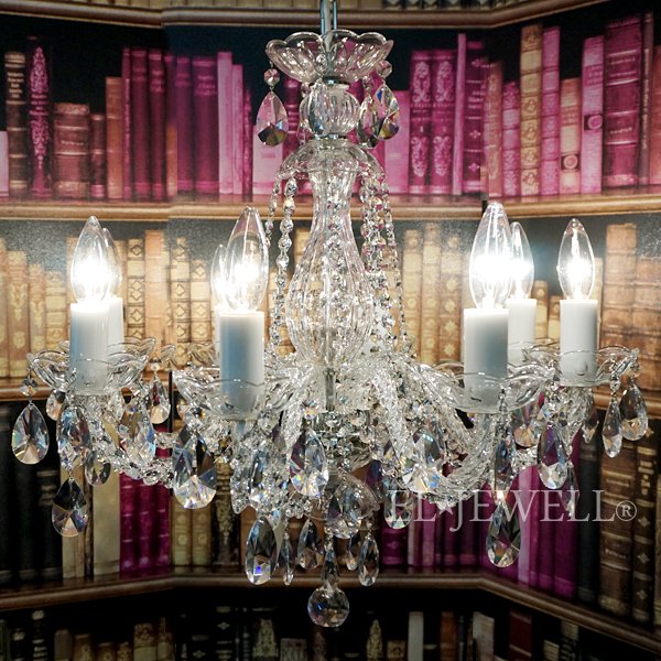 Josef Wranovsky 8灯 クリスタルシャンデリア