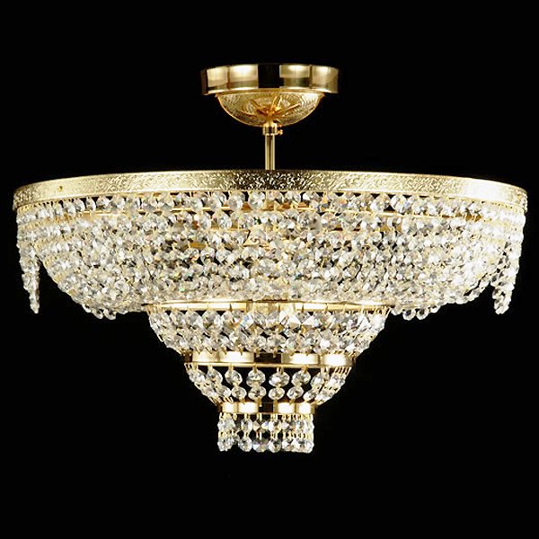 【JOSEF WRANOVSKY】チェコクリスタルシーリングシャンデリア 6灯(W400×H250mm)