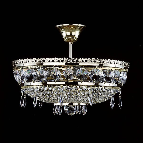 【JOSEF WRANOVSKY】チェコクリスタルシーリングシャンデリア 6灯(W400×H200mm)