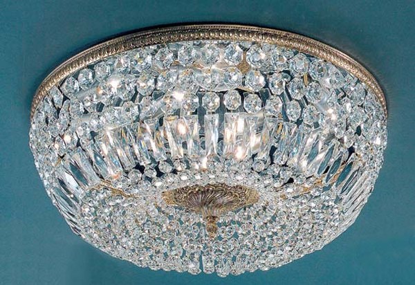 【CLT】アメリカ・シーリングシャンデリア『Crystal Baskets』8灯 ブロンズ(W600×H230mm)*