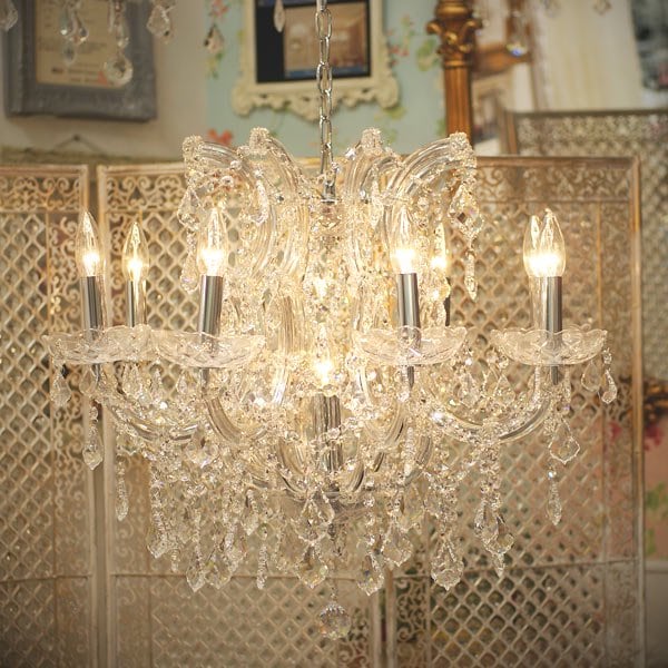 LA LUCE】クリスタルシャンデリア 9灯 クローム(W800×H580mm) | EL JEWEL 