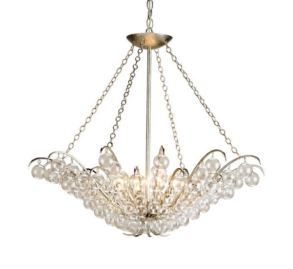 CURREY】アメリカ・デザインガラスボールシャンデリア「Quantum」 4灯