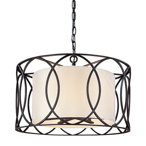 【TROY】アメリカ・ デザインシェードシャンデリア 5灯「Sausalito」(φ635×H420mm)