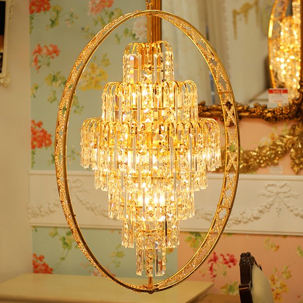 デザイン クリスタルシャンデリア 8灯 ゴールド(W500×H750mm) | EL JEWEL