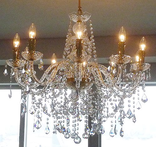 【LA LUCE】クリスタルシャンデリア 8灯「ジョセフィーヌ」(W670×H700mm)