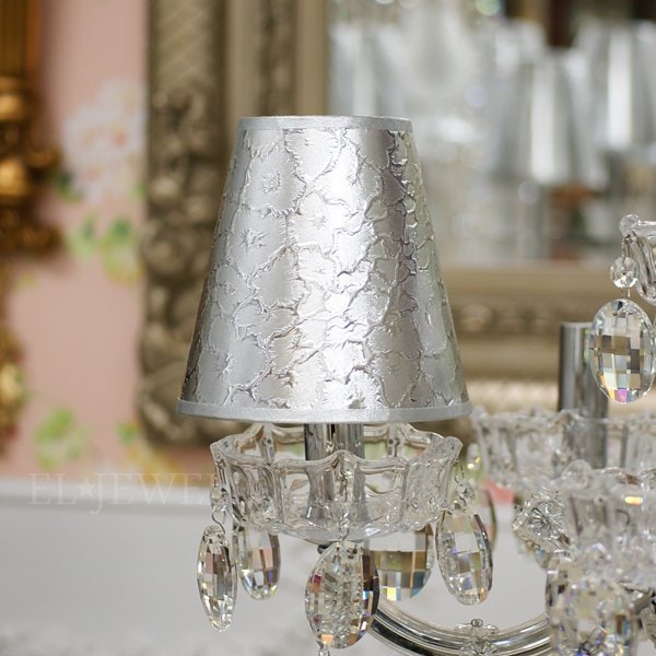 シャンデリア部材★ シェード シルバー φ14.2×H14.3cm