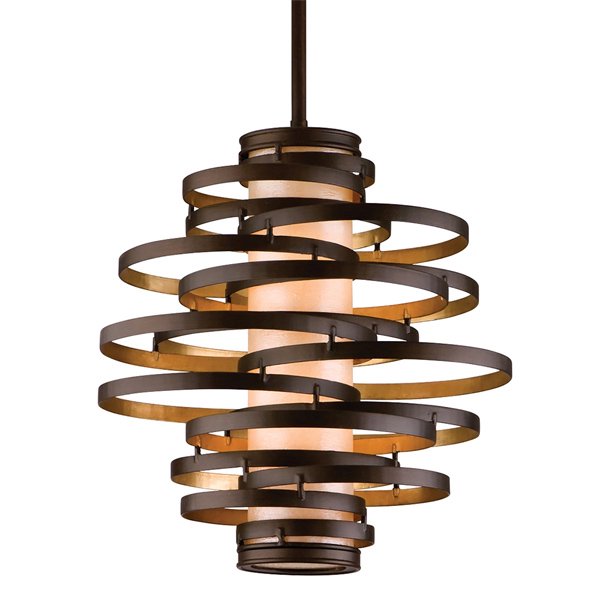 【CORBETT】アメリカ・デザインシャンデリア「Vertigo」2灯 ブロンズ色(W460×H460mm)
